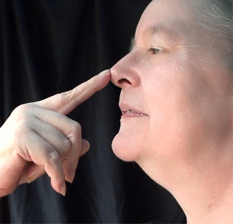 Tip of the nose tapping point