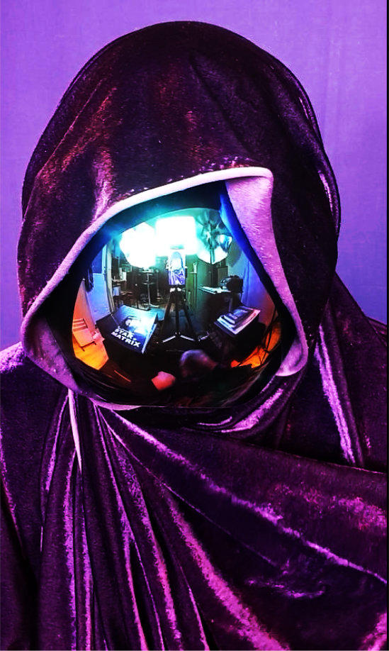 Strange Masked being in purple