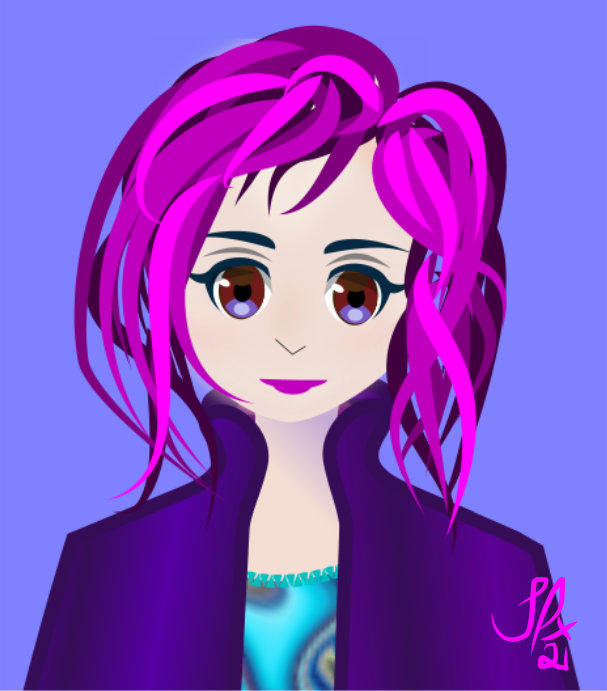 Lila's first portrait - portrait of a new anime girl called Lila